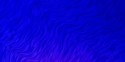 hellrosa, blauer Vektorhintergrund mit gebogenen Linien. vektor
