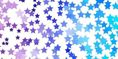hellrosa, blaue Vektorbeschaffenheit mit schönen Sternen. vektor