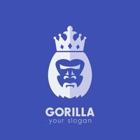 gorilla kung vektor logotypelement