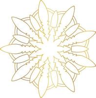 royal mandala mönster med gyllene gradient vektor