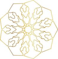 Mandala-Kunst mit goldenem Farbverlauf und königlichem Design vektor
