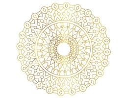 gyllene gradient mandala design med kunglig konst vektor