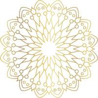 königliches Mandala-Muster mit goldenem Farbverlauf vektor