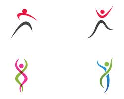 Hälsofolkens logotyper och symbolmallikoner vektor