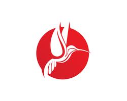 Hummingbird Logo och symboler iconsTemplate app vektor