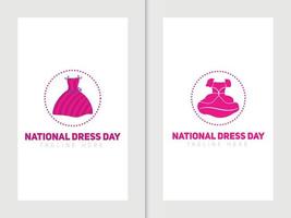 national dress day modern logotyp mall med vektor