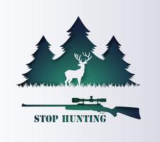Konzept der Jagd Tier zu stoppen vektor
