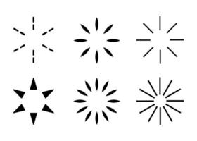 geometrische Gestaltungselemente. leuchtender Funke. Ladezeichen. Vintage Sonnenstrahlen. einfache Vektorillustration vektor