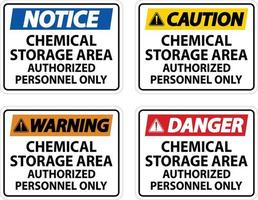 kemikalielagringsområde endast auktoriserad personal symbol tecken vektor
