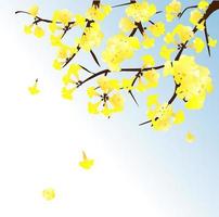 gelber Blumenbaum, goldene Trompetenblume vektor