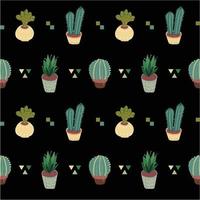 kaktusmönster för utskrift vektor