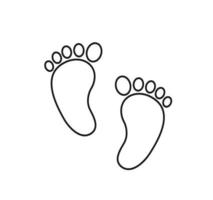 Fußabdruck-Fuß-Symbol-Vektor-Illustration vektor