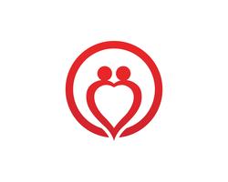Liebe Familie Pflege Logo und Symbole Vorlage vektor