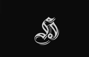 Vintage-weißes h-Alphabet-Buchstaben-Logo-Design-Symbol. kreative vorlage für unternehmen oder unternehmen mit schwarzem hintergrund vektor