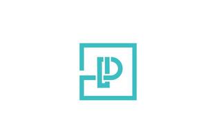 p alfabetet bokstaven logotyp ikon design. kreativ mall för företag och företag med blå linje färg vektor