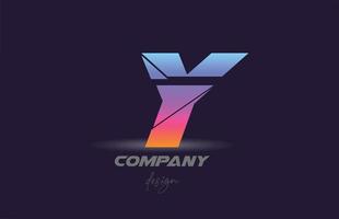 y-Alphabet-Buchstaben-Symbol-Logo mit geschnittenem Stil und farbenfrohem Design. kreative Vorlage für Unternehmen und Unternehmen vektor
