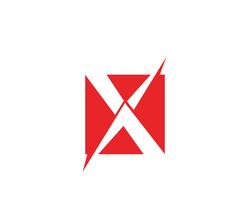 X Letter Logo Mall vektor ikon