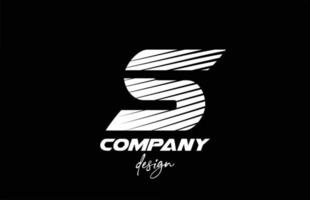 s alfabetet bokstavsikon logotyp design med svart och vit färg. kreativ mall för företag och företag med skivad djärv stil vektor