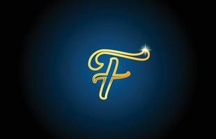 goldene linie f alphabet buchstabe logo icon design. kreative luxusvorlage für geschäft und unternehmen vektor