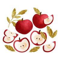 vektor handgjorda äpplen