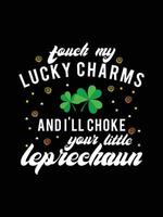 st. patrick's day typografie bunter schriftzug t-shirt design vektor