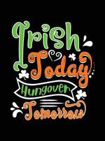 st. patrick's day typografie bunter schriftzug t-shirt design vektor