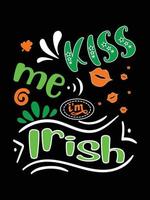 st. patrick's day typografi färgglada bokstäver t-shirt design vektor