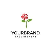 Rose Blume Logo Design-Konzept Vorlage Vektor