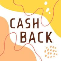 Cashback mutiges Werbeplakat vektor