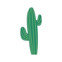 niedlicher handgezeichneter kaktus isoliert auf weißem hintergrund. Vektor-Illustration. vektor
