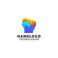 Hand bunte Logo-Design-Vorlage vektor