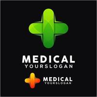 medizinische farbenfrohe Logo-Design-Vorlage vektor