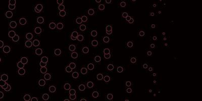 mörk röd vektor bakgrund med bubblor.