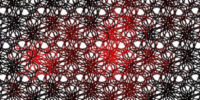 hellrosa, roter Vektorhintergrund mit gekrümmten Linien. vektor