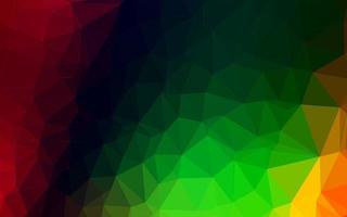 dunkle mehrfarbige, Regenbogenvektordreieck-Mosaikabdeckung. vektor