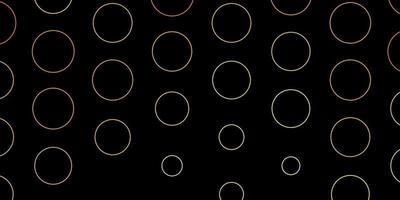 dunkelorange Vektorschablone mit Kreisen. vektor