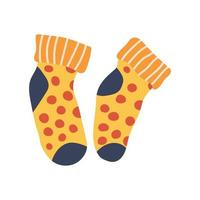 süße handgezeichnete Socken für Herbst oder Winter. Vektor-Illustration vektor