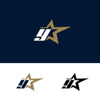 Buchstabe Y Logo Vorlage mit Star Design-Element. Vektorillustration vektor