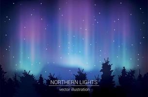 arktische borealis realistische vektorillustration vektor