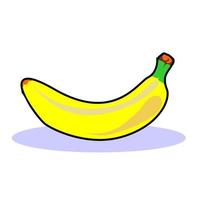 freier vektor der einzelnen bananenkarikaturillustration