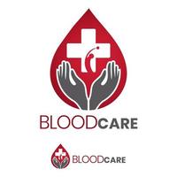 logotyp för donation av mänskligt blod vektor