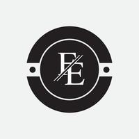 Alphabet Buchstaben Monogramm Symbol Logo fe, ef, e und f vektor