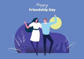 People Bestfriend Feiern Sie den Tag der Freundschaft vektor