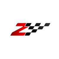 Buchstabe Z mit Rennflaggen-Logo vektor