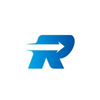 brev R med Arrow logo Design Mall vektor