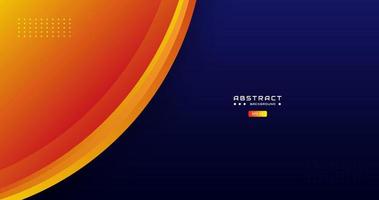 abstrakter, blauer, orangefarbener, gewellter Hintergrund mit Linienwelle vektor