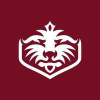 lejonhuvud logotyp formgivningsmall vektor
