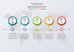 Visualisierung von Geschäftsdaten. Infographik Timeline Icons für abstrakte Hintergrundvorlage. vektor