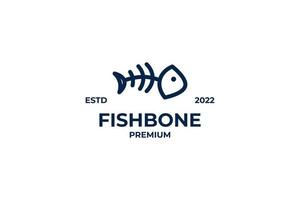 Fischknochen-Logo-Design-Vektor-Vorlage vektor