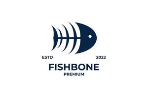 Fischknochen-Logo-Design-Vektor-Vorlage vektor